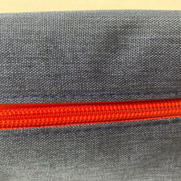 5 Blue Red Makeup Bag Pencil Case Zipper Organizer - Picture 3 of 11